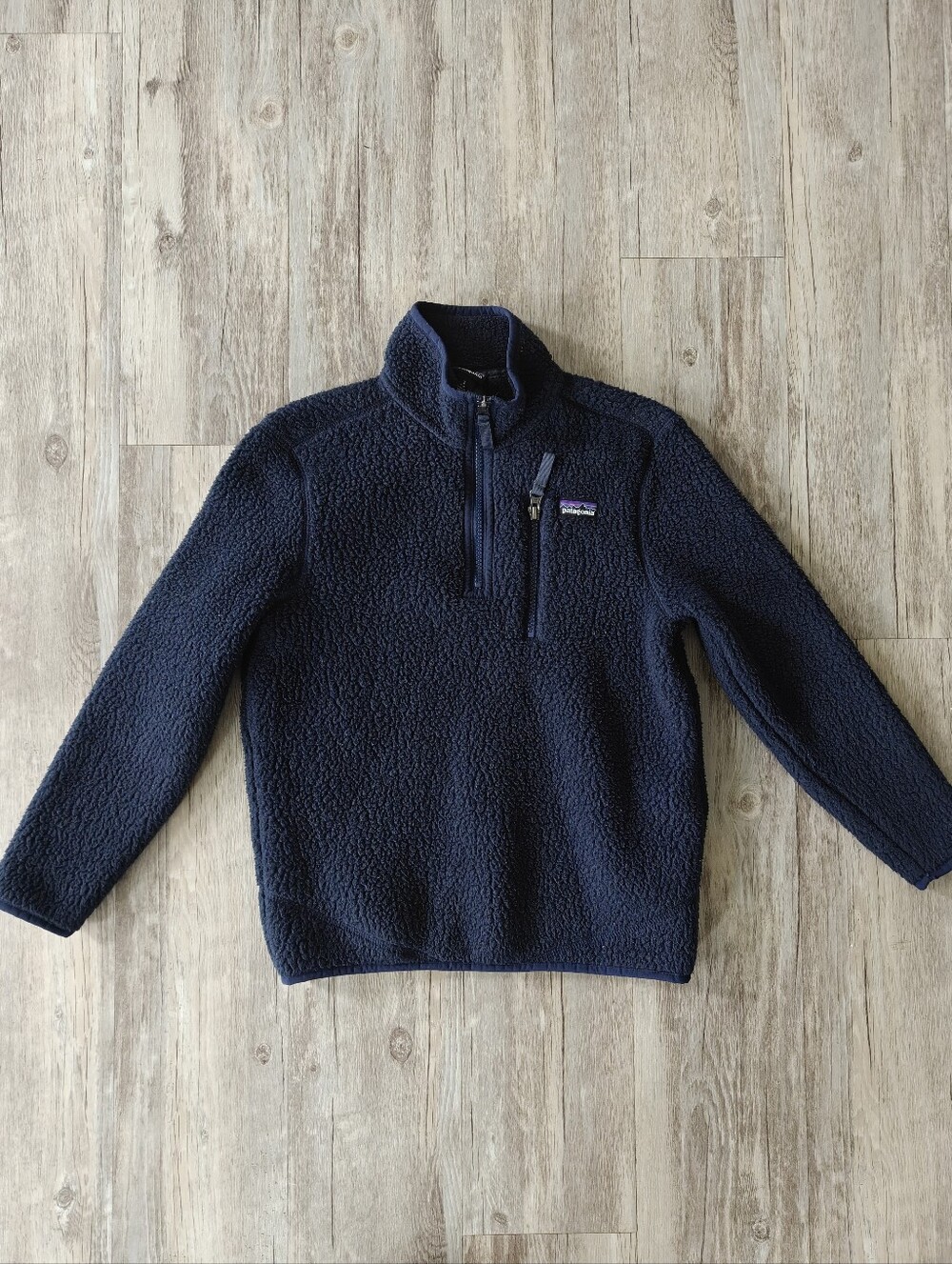 Patagonia Boys' Retro Pile 1/4-Zip Navy Size Boys 7/8